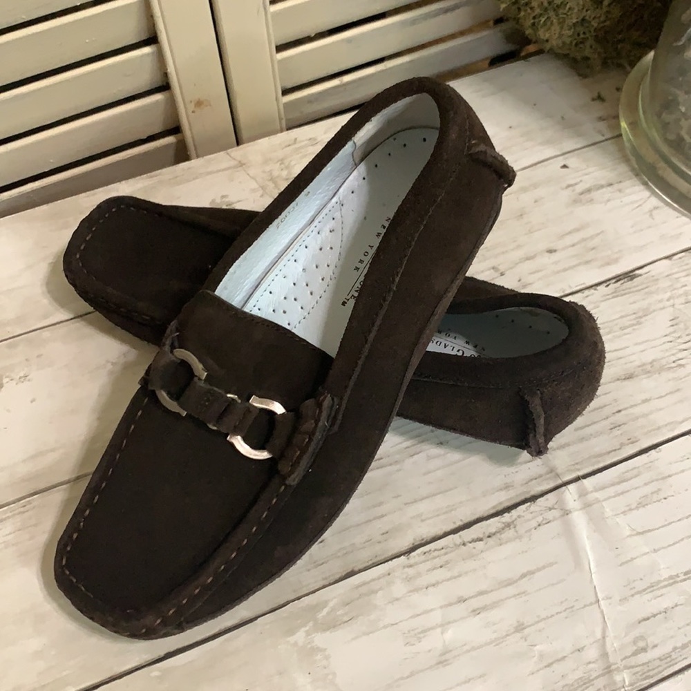 Amy Jo Gladstone New York Brown Suede Leather Sz 9